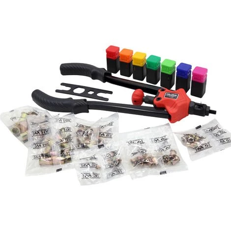 WILTEC Pince Rivets De Traction Pince Pour Rivets Aveugles Écrous à Sertir Set 7 Mandrins Interchangeables 1 WILTEC Pince Rivets De Traction Pince Pour Rivets Aveugles Écrous à Sertir Set 7 Mandrins Interchangeables