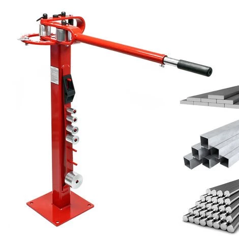 WILTEC Cintreuse De Tubes Sur Pied Presse à Cintrer Manuelle Pour Acier Plat, Rond & Carré Outil Universel 1 WILTEC Cintreuse De Tubes Sur Pied Presse à Cintrer Manuelle Pour Acier Plat, Rond & Carré Outil Universel