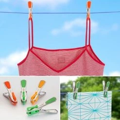 IDMARKET Pinces à Linge X24 Inox Incassables Révolution Avec Crochets Clips De Suspension -Pince et tenaille Soldes 1657740 4