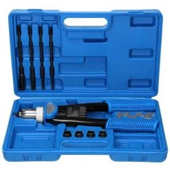 ECD GERMANY Pince à Riveter écrous Riveteuse M5 M6 M8 M10 M12 Avec 4 Buses Embouts