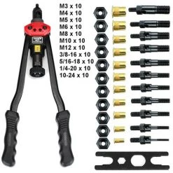 KINGSO M3-M12 Ensemble Pince à Riveter Kits De Rivetage D'écrou Accessoires D'insertion D'écrou De Rivet