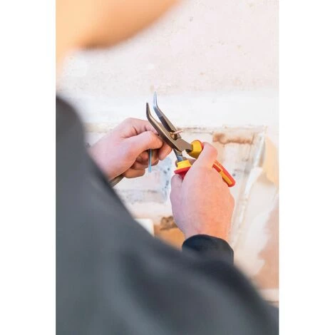 Pince à Becs 1/2 Ronds Longs Coudés - 200 Mm - Isolée 1000V - Tête Chromée Et Inoxydable - STANLEY, 0-84-008 4 Pince à Becs 1/2 Ronds Longs Coudés - 200 Mm - Isolée 1000V - Tête Chromée Et Inoxydable - STANLEY, 0-84-008 – Image 4