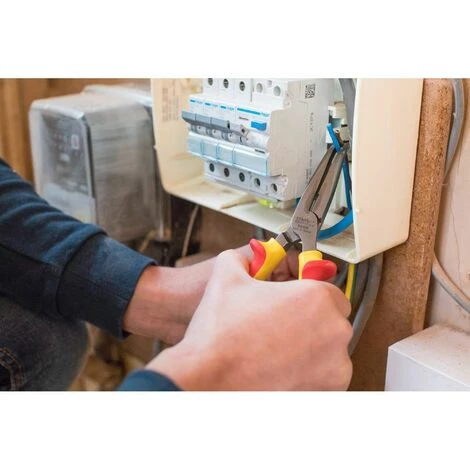 Pince à Becs 1/2 Ronds Longs Coudés - 200 Mm - Isolée 1000V - Tête Chromée Et Inoxydable - STANLEY, 0-84-008 5 Pince à Becs 1/2 Ronds Longs Coudés - 200 Mm - Isolée 1000V - Tête Chromée Et Inoxydable - STANLEY, 0-84-008 – Image 5