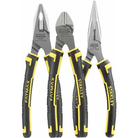 Coffret De 3 Pinces MaxSteel - Universelle 165 Mm - Coupante Diagonale 165 Mm - Bec Long Droit 155 Mm - STANLEY, 4-84-488 2 Coffret De 3 Pinces MaxSteel - Universelle 165 Mm - Coupante Diagonale 165 Mm - Bec Long Droit 155 Mm - STANLEY, 4-84-488 – Image 2