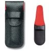 Fourreau En Cuir Couleur Noire Avec Rabat Doublé Rouge, Pour Couteaux De Type Officiel 1-2 Couches Victorinox 4.0636.