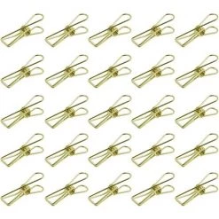 BEARSU Paquet De 25 Or Petit Clips Métalliques - Polyvalent Clips Utilitaires