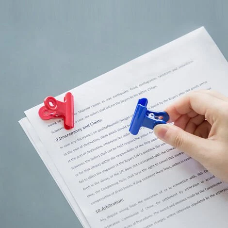 FIZZ Couleur Billets Ronds En Plastique Taille De Clip En Metal Six Couleurs Melangees Portable Bureau D'Etude Papeterie D'Affaires, Multicolore, 51Mm 12Pcs 5 FIZZ Couleur Billets Ronds En Plastique Taille De Clip En Metal Six Couleurs Melangees Portable Bureau D'Etude Papeterie D'Affaires, Multicolore, 51Mm 12Pcs – Image 5