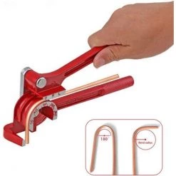 LITZEE Taille De La Cintreuse De Tubes Manuelle 3-en-1 1/4 5/16 3/8 Type De Levier à 180 Degrés Courbure Robuste Cuivre Laiton Aluminium Et Métal Doux Pour La Tuyauterie De Gaz à L'eau De CVC