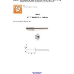 VIS EXPRESS Rivet TRS Tete Plate Tout Inox 3X8 D | Conditionnement: 200 Pieces -Pince et tenaille Soldes 27135509 3