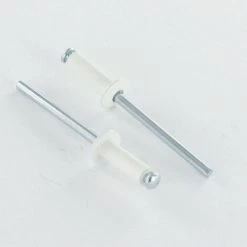 VIS EXPRESS Rivet Aluminium Tige Acier 4X16 Epaisseur De Serrage 10A12 Tete Plate Ral9010 Blanc Pur | Conditionnement: 500 Pieces