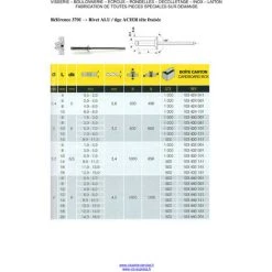 VIS EXPRESS Rivet Aluminum Tige Acier 3X10 Epaisseur De Serrage 5 A 7 Tete Fraisee Tf Alx | Conditionnement: 100 Pieces -Pince et tenaille Soldes 28008465 5