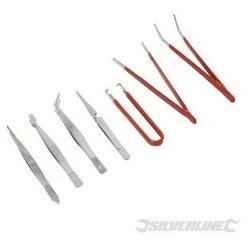 SILVERLINE Brucelles, 7 Pcs, 7 Pcs