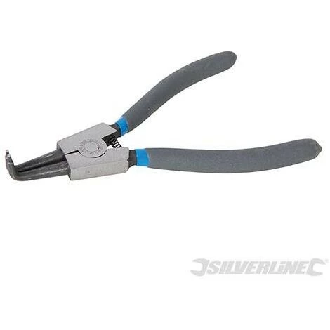 SILVERLINE Pince à Bec Courbé Pour Circlips Externes, 180 Mm, 180 Mm 1 SILVERLINE Pince à Bec Courbé Pour Circlips Externes, 180 Mm, 180 Mm