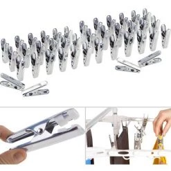 IDMARKET 40 Pinces à Linge Inox, Pinces Incassables, Inusables, Ne Rouillent Pas - Naturel 8 IDMARKET 40 Pinces à Linge Inox, Pinces Incassables, Inusables, Ne Rouillent Pas - Naturel -Pince et tenaille Soldes 281378 4