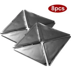 ABCRITAL Pinces Antidérapantes Pour Tapis, Pince Pour Tapis Pour Carpettes, Pince Pour Tapis Anti-Ondulation Double Face, Tampons De Tapis Lavables Et Réutilisables, Noirs, 8 Pièces - Garde Votre Tapis En Place Amp; Rend Les Coins Plats -Pince et tenaille Soldes 28191804 3