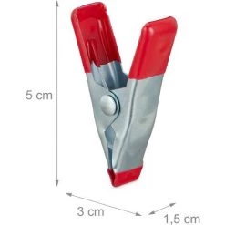 Relaxdays Pinces En Jeu De 36, Serre-étau, Barrette, Agrafes Bricolage, Modèle, Métal, Envergure 20mm, Rouge. -Pince et tenaille Soldes 28600233 5