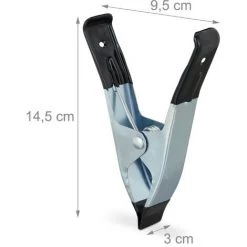 Relaxdays Pinces En Métal, Ressorts, En Jeu De 6, Envergure De 50 Mm, Images, Piscine, Barrettes 145 Mm;noir 9 Relaxdays Pinces En Métal, Ressorts, En Jeu De 6, Envergure De 50 Mm, Images, Piscine, Barrettes 145 Mm;noir -Pince et tenaille Soldes 29106817 5