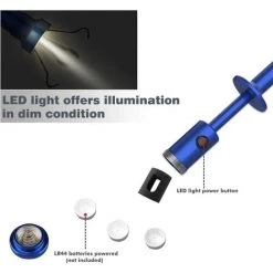 BETTERLIFE Outil De Ramassage Magnétique Ramasseur , Pliable Souple Avec Bulles LED, Assistance Longue Portée Flexible Pour Ramasser Petits Déchets/Évier - Bleu -Pince et tenaille Soldes 30996990 3