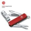 Couteau Suisse Victorinox Nail Clip 580, Avec 8 Fonctions, Avec Lime à Ongles Et Nettoyeur D'ongles, Format Compact, Couleur Rouge, Avec Lime à Ongles Et Nettoyeur D'ongles.