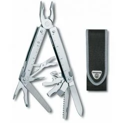 Multi-outil Suisse Victorinox SwissTool X, 28 Fonctions, Robuste, Poids 345 G, Acier Inoxydable, Avec Pochette Nylon.