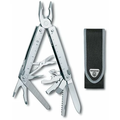 Multi-outil Suisse Victorinox SwissTool X, 28 Fonctions, Robuste, Poids 345 G, Acier Inoxydable, Avec Pochette Nylon. 1 Multi-outil Suisse Victorinox SwissTool X, 28 Fonctions, Robuste, Poids 345 G, Acier Inoxydable, Avec Pochette Nylon.