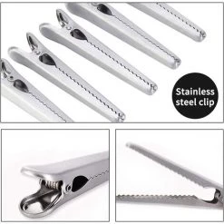 BRIDAY Pince Sachet, 10 Pièces Pince Fermeture Sachet, Clips De Fermeture Sac Alimentaire, Pince Sachet Metal Pour La Alimentaires, Café, Pain Et Sacs De Casse-Croûte -Pince et tenaille Soldes 33487256 3