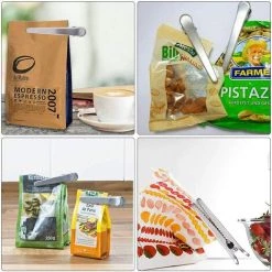 BRIDAY Pince Sachet, 10 Pièces Pince Fermeture Sachet, Clips De Fermeture Sac Alimentaire, Pince Sachet Metal Pour La Alimentaires, Café, Pain Et Sacs De Casse-Croûte -Pince et tenaille Soldes 33487256 4