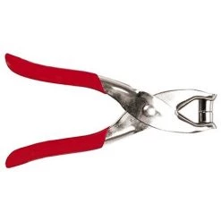 KRAFTMANN 75830 PINCE À ?ILLETS AVEC 100 ?ILLETS RONDS, ARGENT/ROUGE, 4,5 MM