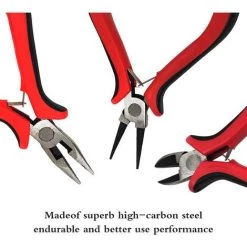 HAPPYSHOPPING Mini Pinces Pinces A Long Nez Outils De Bricolage J-ewelry Pinces Faites A La Main Pour L'artisanat Portable,modele : pince A Long Bec Rouge - Modele : pince A Long Bec Rouge -Pince et tenaille Soldes 35829286 4
