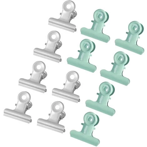 ASUPERMALL Pince En Papier Metal Grands Clips De Liant Colore Blockdog Blockdog Blockdog Bureau Organisateur De Bureau Pour La Photo Fild Etudiants Office De L'Ecole Fourniture De Maison 12Pcs Par Boite 30Mm, Argent+Vert Menthe - Argent+Vert Menthe 1 ASUPERMALL Pince En Papier Metal Grands Clips De Liant Colore Blockdog Blockdog Blockdog Bureau Organisateur De Bureau Pour La Photo Fild Etudiants Office De L'Ecole Fourniture De Maison 12Pcs Par Boite 30Mm, Argent+Vert Menthe - Argent+Vert Menthe