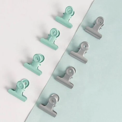 ASUPERMALL Pince En Papier Metal Grands Clips De Liant Colore Blockdog Blockdog Blockdog Bureau Organisateur De Bureau Pour La Photo Fild Etudiants Office De L'Ecole Fourniture De Maison 12Pcs Par Boite 30Mm, Argent+Vert Menthe - Argent+Vert Menthe 3 ASUPERMALL Pince En Papier Metal Grands Clips De Liant Colore Blockdog Blockdog Blockdog Bureau Organisateur De Bureau Pour La Photo Fild Etudiants Office De L'Ecole Fourniture De Maison 12Pcs Par Boite 30Mm, Argent+Vert Menthe - Argent+Vert Menthe – Image 3