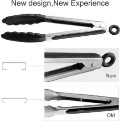 BRIDAY Pinces De Cuisine Verrouillables En Acier Inoxydable De Qualité Supérieure Avec Embouts En Silicone, Ensemble De 2-9" Et 12" -Pince et tenaille Soldes 37005658 3