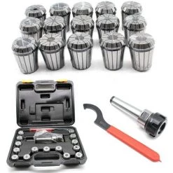 SENDERPICK ER32 Jeu De Pinces De Serrage Pour Fraise CNC Ø 3-20 Mm + MK3 M12 + Clé