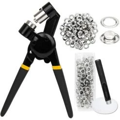 LANGRAY Pince à Oeillets Avec 10 Mm Oeillets, Pince ?illets Bache,Poinçonneuse à ?illet Pour Perforer, Pince Perforeuse Pour Ceintures En Cuir, Bâches De Bannières, Tissus, Vêtements,Travaux Manuels
