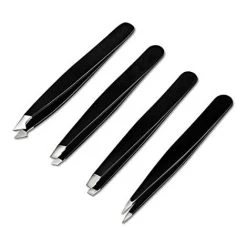 TANABATA Pince à Cils Lot De 4 Pinces à épiler En Acier Inoxydable Pour Sourcils, épilation Des Poils Incarnés, Outil De Beauté Pour Homme Et Femme