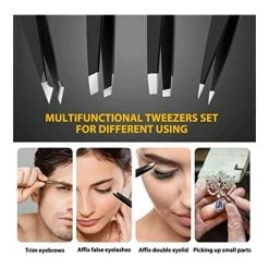 TANABATA Pince à Cils Lot De 4 Pinces à épiler En Acier Inoxydable Pour Sourcils, épilation Des Poils Incarnés, Outil De Beauté Pour Homme Et Femme 8 TANABATA Pince à Cils Lot De 4 Pinces à épiler En Acier Inoxydable Pour Sourcils, épilation Des Poils Incarnés, Outil De Beauté Pour Homme Et Femme -Pince et tenaille Soldes 40467258 4