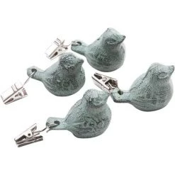 ALMI 4 X Poids De Nappe En Fonte Antique Pour Nappe Table De Jardin (Vert Antique)