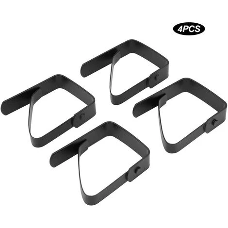 ALMI Clips Pour Nappe Pince Pour Nappe En Acier Inoxydable Triangulaire Antidérapante (Noir) 3 ALMI Clips Pour Nappe Pince Pour Nappe En Acier Inoxydable Triangulaire Antidérapante (Noir) – Image 3