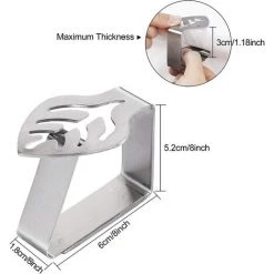 ABCRITAL Pinces À Nappe En Acier Inoxydable 8 Pièces Forme De Feuille Support De Pince De Nappe Réglable Pour Mariage Extérieur Pique-Nique Restaurant Maison, Argen -Pince et tenaille Soldes 41468658 4