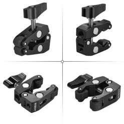 Andoer Crab Pince Pince Super Pince Avec Trou De Vis 1/4 Pouce Et 3/8 Pouces, Noir -Pince et tenaille Soldes 42094477 5