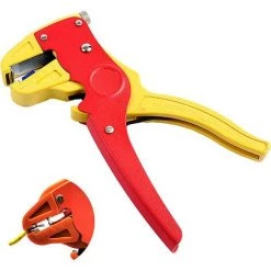 LANGRAY Pince à Dénuder Automatique Réglage Denudeuse Cable Electrique Outillage A Main Pour Câbles 0.2-4mm² Outil De Réglage Automatique De La Pince Les Câbles Pince à Dénudage à Main Pour Câble Électricien Couleur Aléatoire