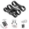 ASUPERMALL Alliage D'Aluminium De Pince A Boule De 1 Pouce Pour Plateaux De Lumiere Sous-Marins Plongee Sous-Marine Scuba Plongee Photographie Camera De Photographie, Noir