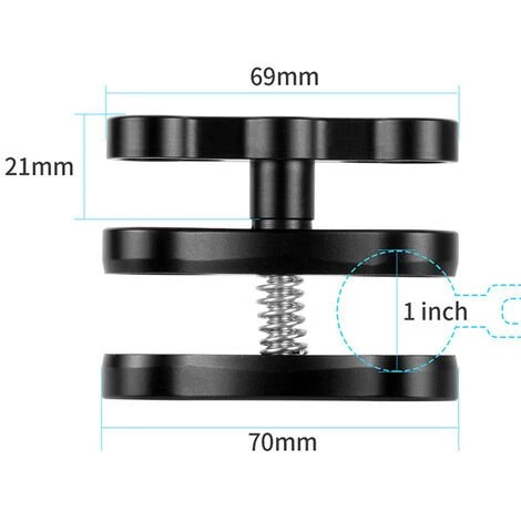 ASUPERMALL Alliage D'Aluminium De Pince A Boule De 1 Pouce Pour Plateaux De Lumiere Sous-Marins Plongee Sous-Marine Scuba Plongee Photographie Camera De Photographie, Noir 4 ASUPERMALL Alliage D'Aluminium De Pince A Boule De 1 Pouce Pour Plateaux De Lumiere Sous-Marins Plongee Sous-Marine Scuba Plongee Photographie Camera De Photographie, Noir – Image 4
