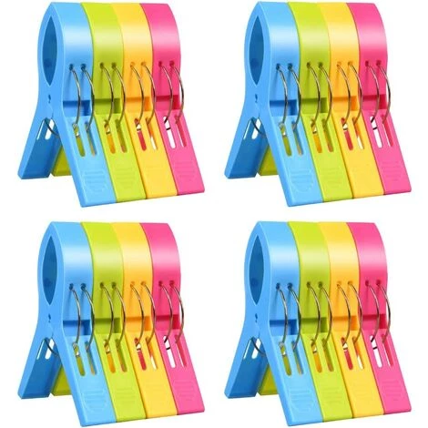 BRIDAY Pinces à, Linge, 16pcs Pinces Serviette Plage, Clip De Brise-Vent, Durable Grosse Pince Plastique Pour Serviettes Quilt Vê,tement Couettes Draps Tapis Nappe 1 BRIDAY Pinces à, Linge, 16pcs Pinces Serviette Plage, Clip De Brise-Vent, Durable Grosse Pince Plastique Pour Serviettes Quilt Vê,tement Couettes Draps Tapis Nappe