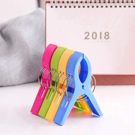 BRIDAY Pinces à, Linge, 16pcs Pinces Serviette Plage, Clip De Brise-Vent, Durable Grosse Pince Plastique Pour Serviettes Quilt Vê,tement Couettes Draps Tapis Nappe 4 BRIDAY Pinces à, Linge, 16pcs Pinces Serviette Plage, Clip De Brise-Vent, Durable Grosse Pince Plastique Pour Serviettes Quilt Vê,tement Couettes Draps Tapis Nappe – Image 4