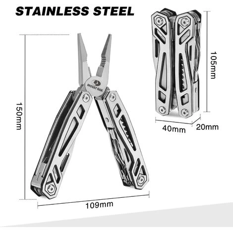 Mossy Oak Pince Multifonction En Acier Inoxydable 21 En 1 Avec Structure Autoverrouillée Parfait Pour Extérieur, Survie, Camping, Randonnée, Réparation Simple 2 Mossy Oak Pince Multifonction En Acier Inoxydable 21 En 1 Avec Structure Autoverrouillée Parfait Pour Extérieur, Survie, Camping, Randonnée, Réparation Simple – Image 2
