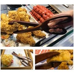 SUPERMARKET Pince à Grille-Pain En Bois, Pinces à Salade, Ciseaux Créatifs Pince à Nourriture Ustensile De Cuisine En Bois Idéal Pour Barbecue, Pain, Salade, Dessert, Pâtisseries (25 Cm),Superma -Pince et tenaille Soldes 43538195 5