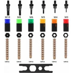 TACKLIFE Pistolet à Riveter, Pistolet à Riveter Avec M3, M4, M5, M6, M8, M10, Riveteuse à écrou 60 PCS, Pistolet à Riveter Adapté à L'acier De 2-3 Mm D'épaisseur, Clé Intégrée, 6 Mandrins-HHNP2B -Pince et tenaille Soldes 44000304 4
