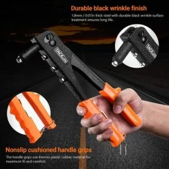 TACKLIFE Pistolet à Riveter， Riveteuse à Main, Avec 40 Rivets En Métal Outil De Rivetage Professionnel - HHR1A -Pince et tenaille Soldes 44000345 3