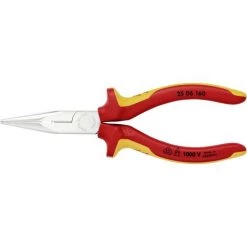 Knipex 25 06 160 VDE Pince Plate à Becs Ronds Droite 160 Mm -Pince et tenaille Soldes 4409216 4